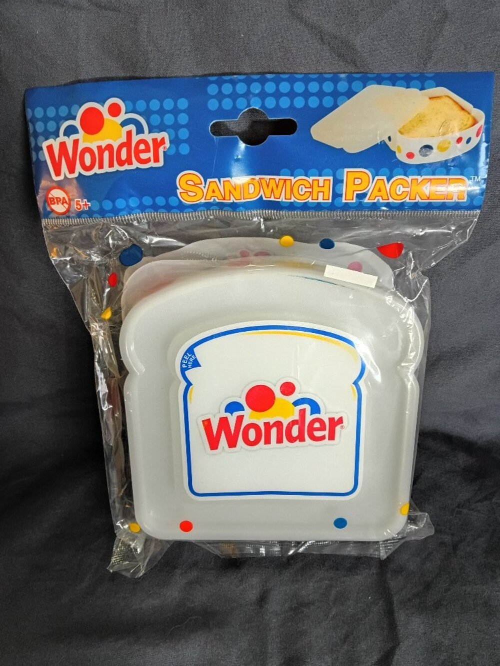 Wonder Bread Sandwich Packer Container Lunch Box Holder NIP 2010